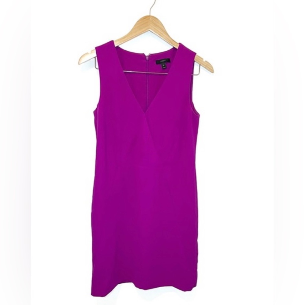 J. Crew Purple Crepe Crossover Dress